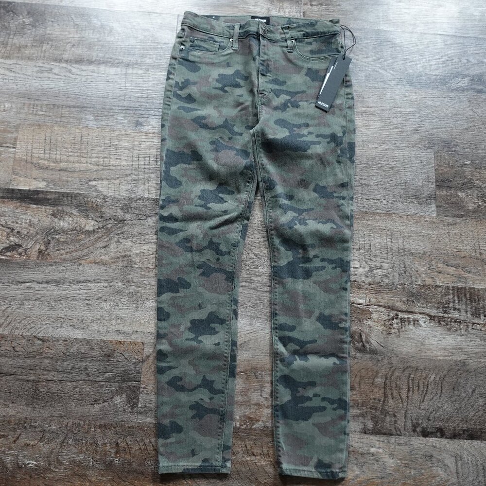 NWT Hudson jeans Barbara high waist super skinny women's 29 green camo BB543
